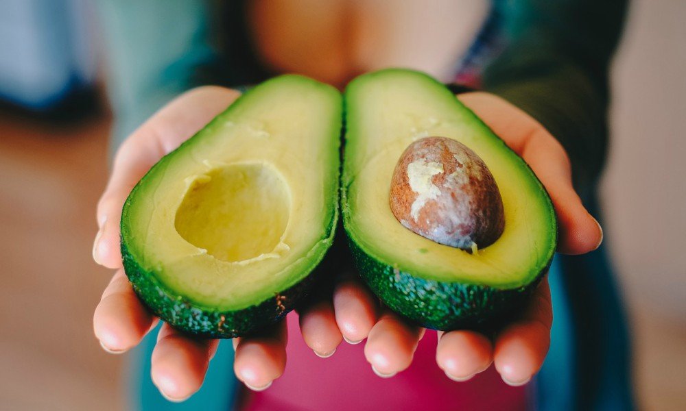 avocado cut in half